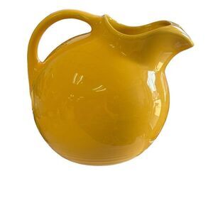 Vintage Homer Laughlin Fiesta Harlequin Yellow Ball Jug 1950’s 80ozs Rare Find